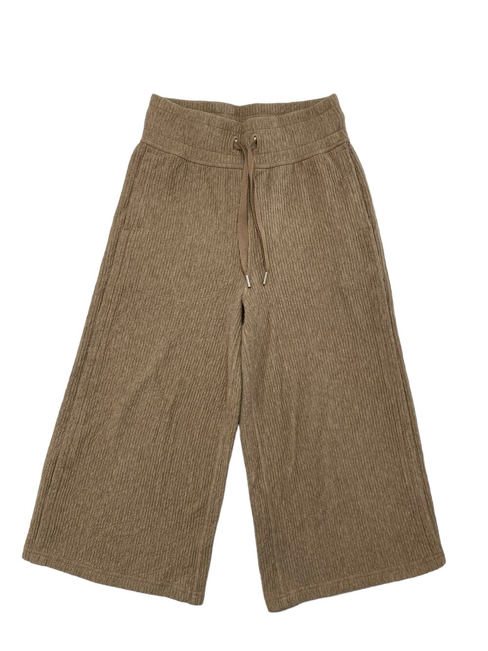 LULULEMON Retreat Yourself Crop Pants Heathered Soft Sand Beige Size 2 #W6AWWS